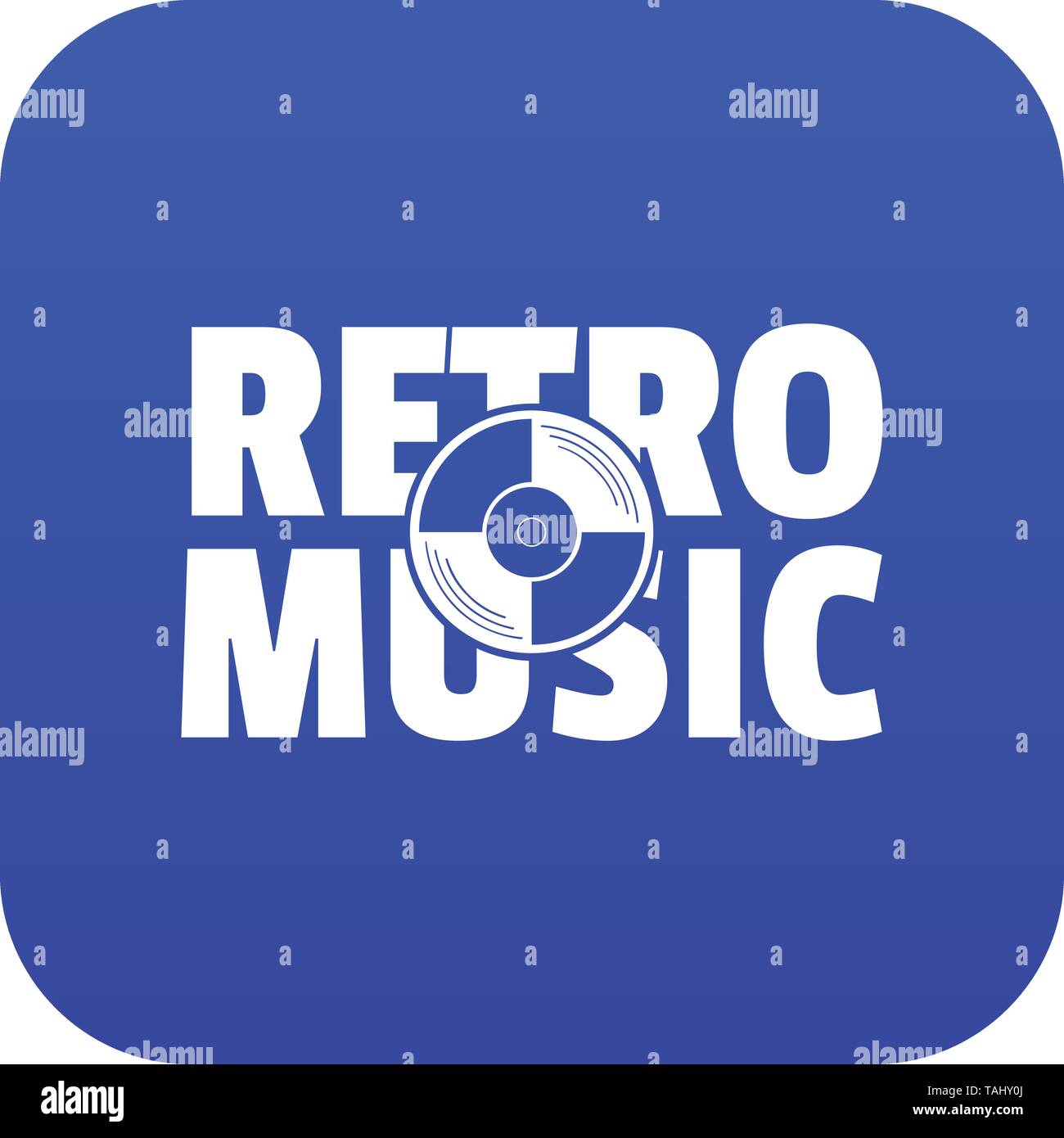 Festival retro music icon blue vector Stock Vector Image & Art - Alamy