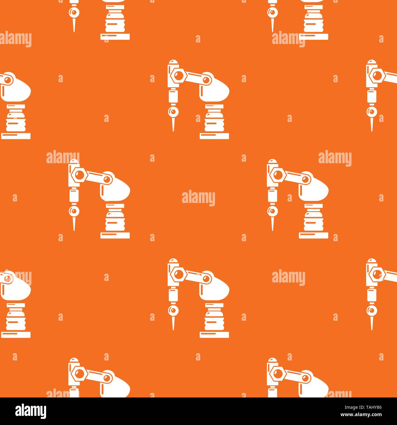 Drilling machine pattern vector orange Stock Vector