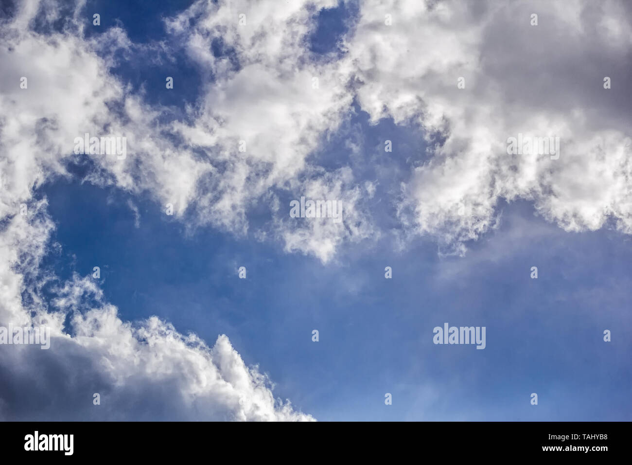 Light cumulus clouds in the blue sky Stock Photo - Alamy