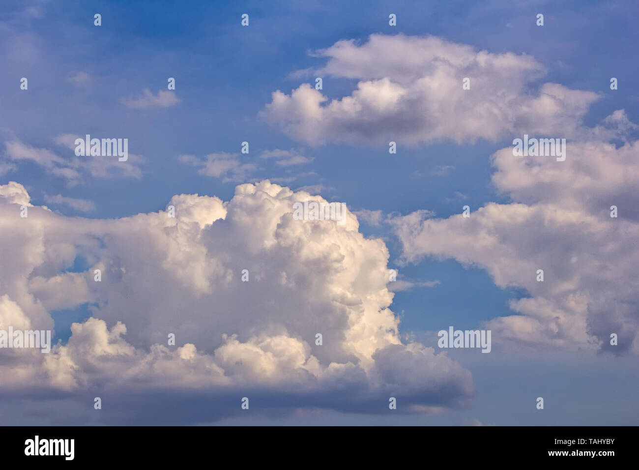 Light cumulus clouds in the blue sky Stock Photo - Alamy