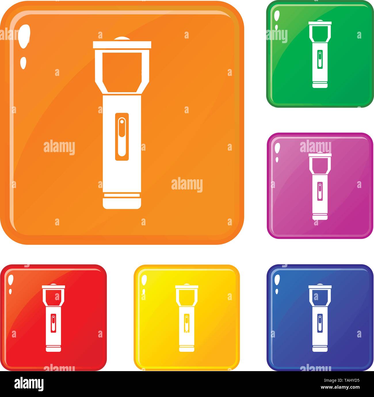 Tourist backpack icons set vector color Stock Vector Image & Art - Alamy