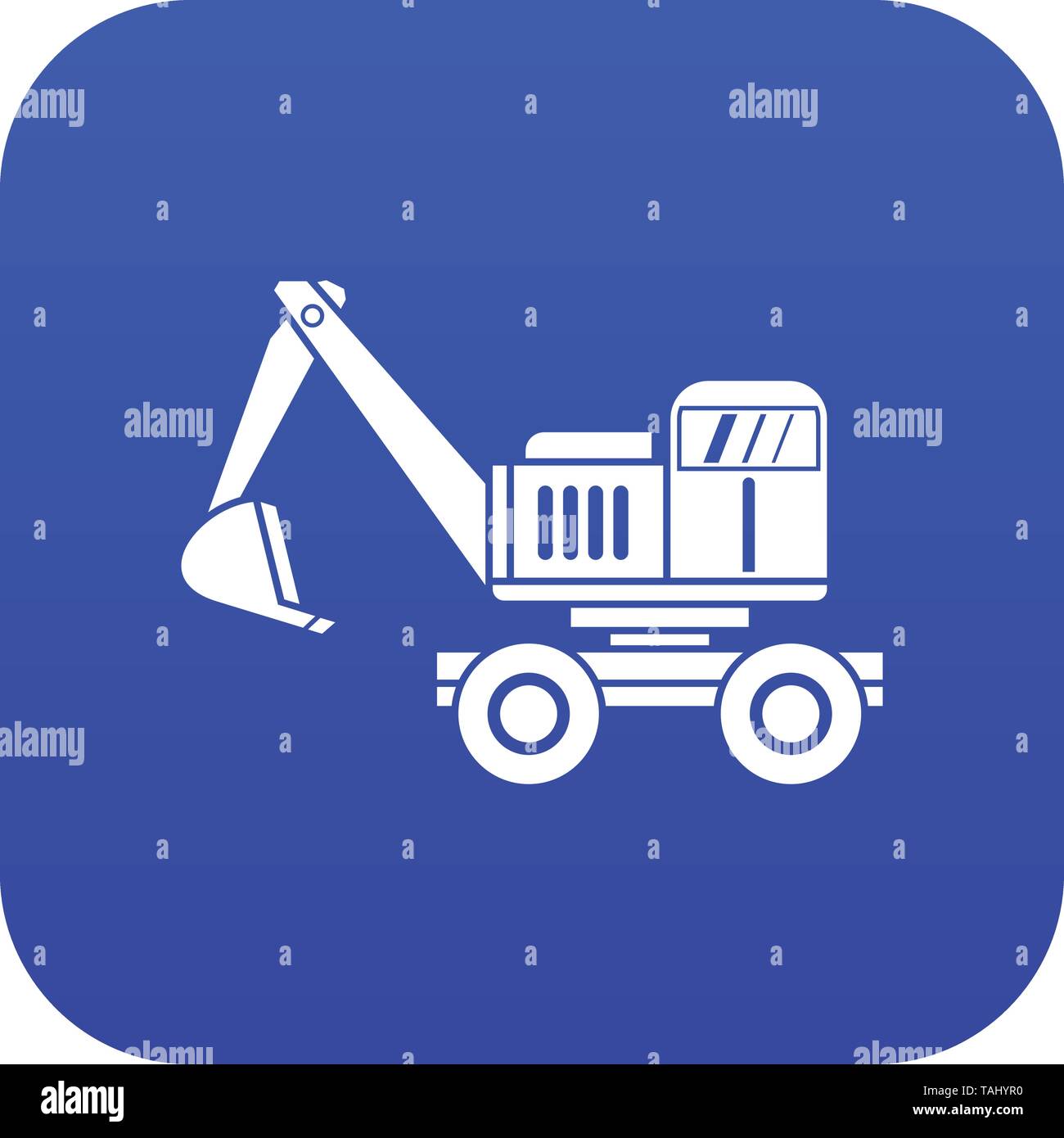 Excavator icon digital blue Stock Vector Image & Art - Alamy