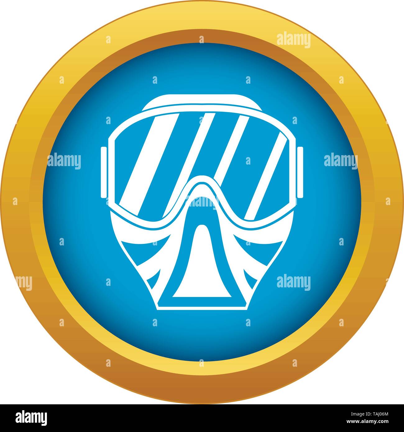 Paintball mask icon blue vector isolated Stock Vector Image & Art Alamy