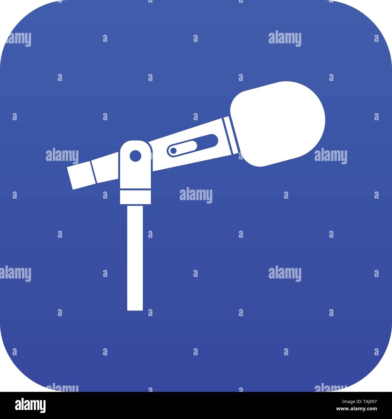 Microphone icon digital blue Stock Vector Image & Art - Alamy