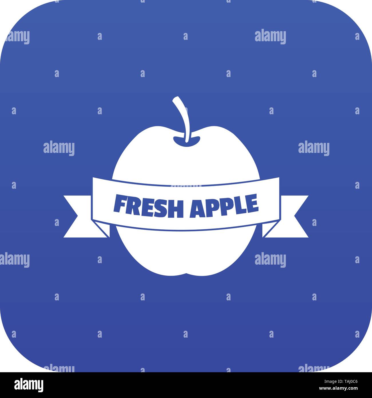 Fresh apple icon blue vector Stock Vector Image & Art - Alamy