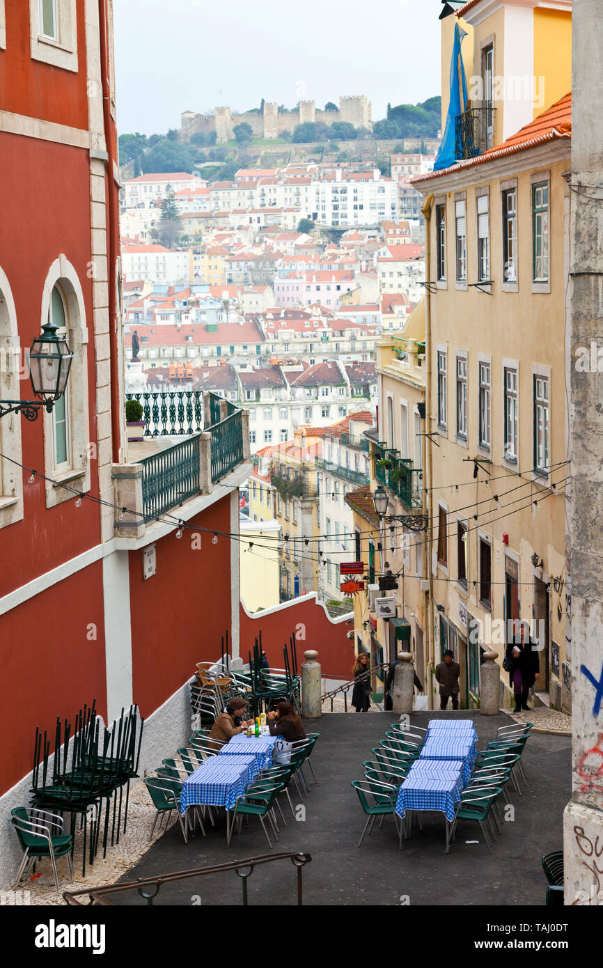 Calçada do Duque. Barrio Chiado. Ciudad de Lisboa, Portugal, Península  Ibérica, Europa Stock Photo - Alamy
