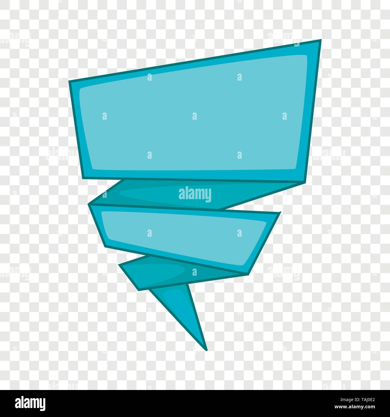 Blue origami speech bubble icon, cartoon style Stock Vector Image & Art ...