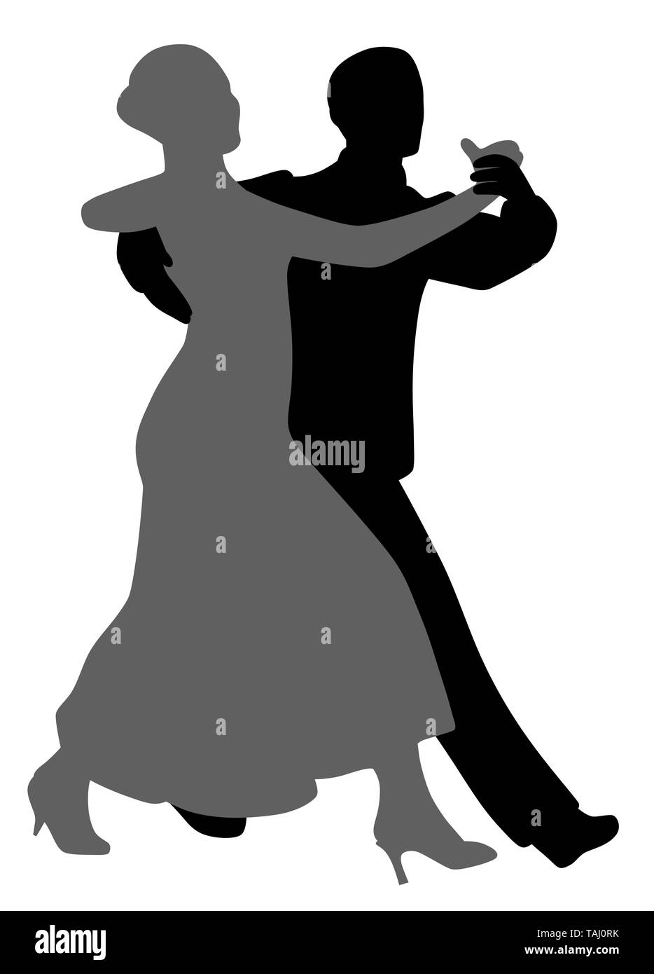 Couple salsa tango dancers Stock Photo