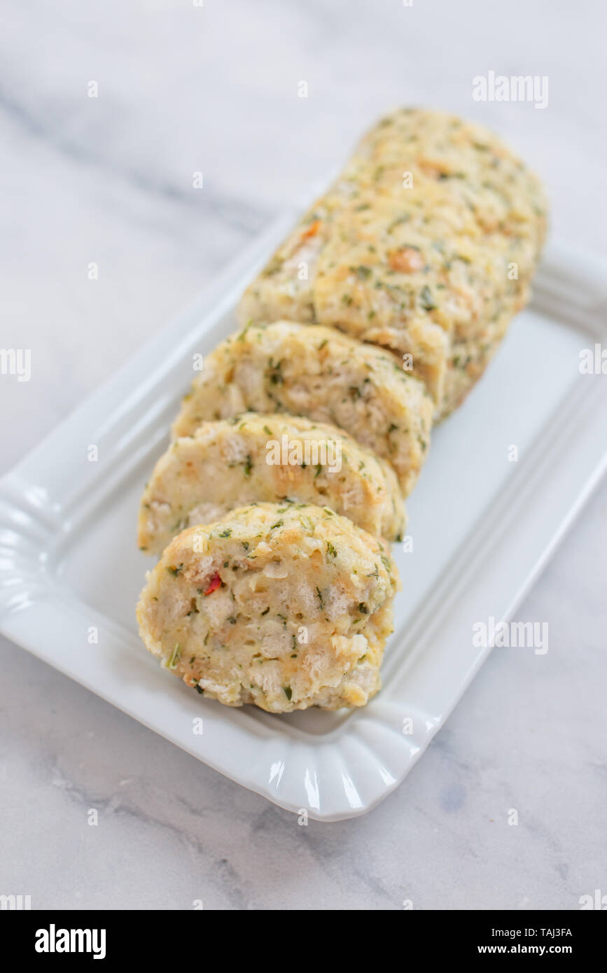 home made german bread dumpling Stock Photo Alamy