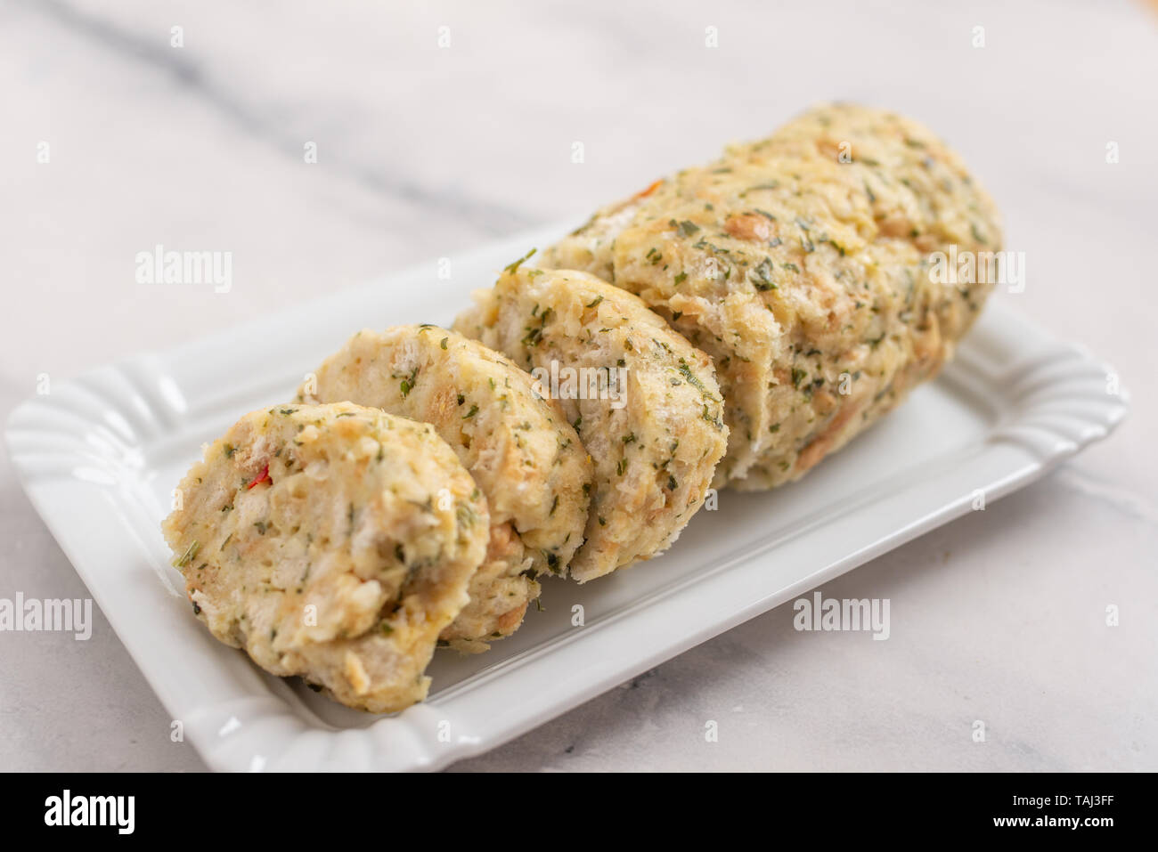 home made german bread dumpling Stock Photo Alamy