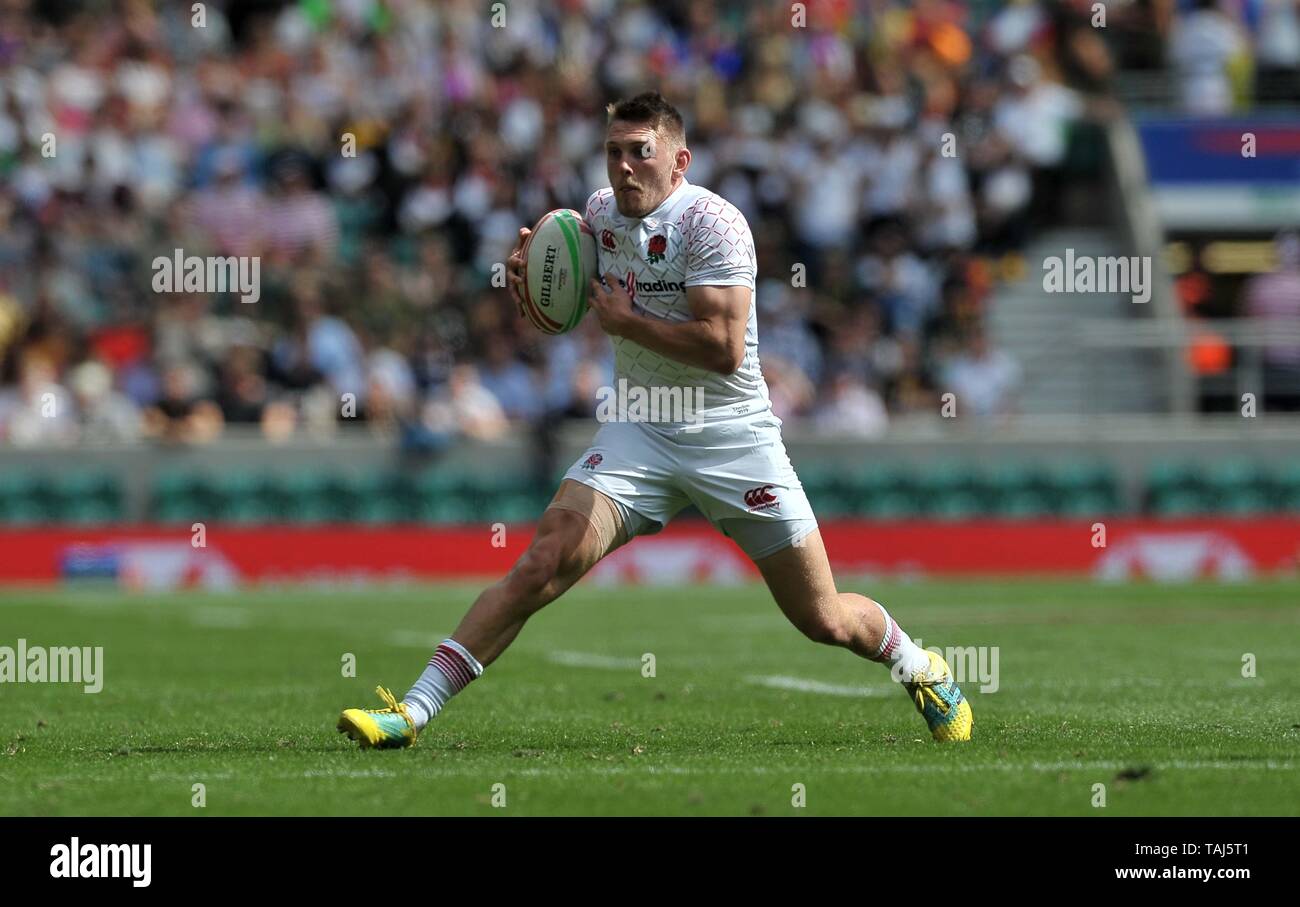 Twickenham. London. UK. 25th May 2019. HSBC world rugby sevens series. Will Edwards (England). 25/05/2019. Credit: Sport In Pictures/Alamy Live News Stock Photo