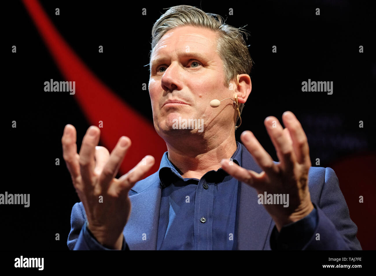 Hay Festival, Hay on Wye, Powys, Wales, UK - Saturday 25th May 2019 - Keir Starmer MP the Labour Party Shadow Brexit Secretary on stage talking about Brexit Britain on Day 3 of this years Hay Festival. Photo Steven May / Alamy Live News Stock Photo