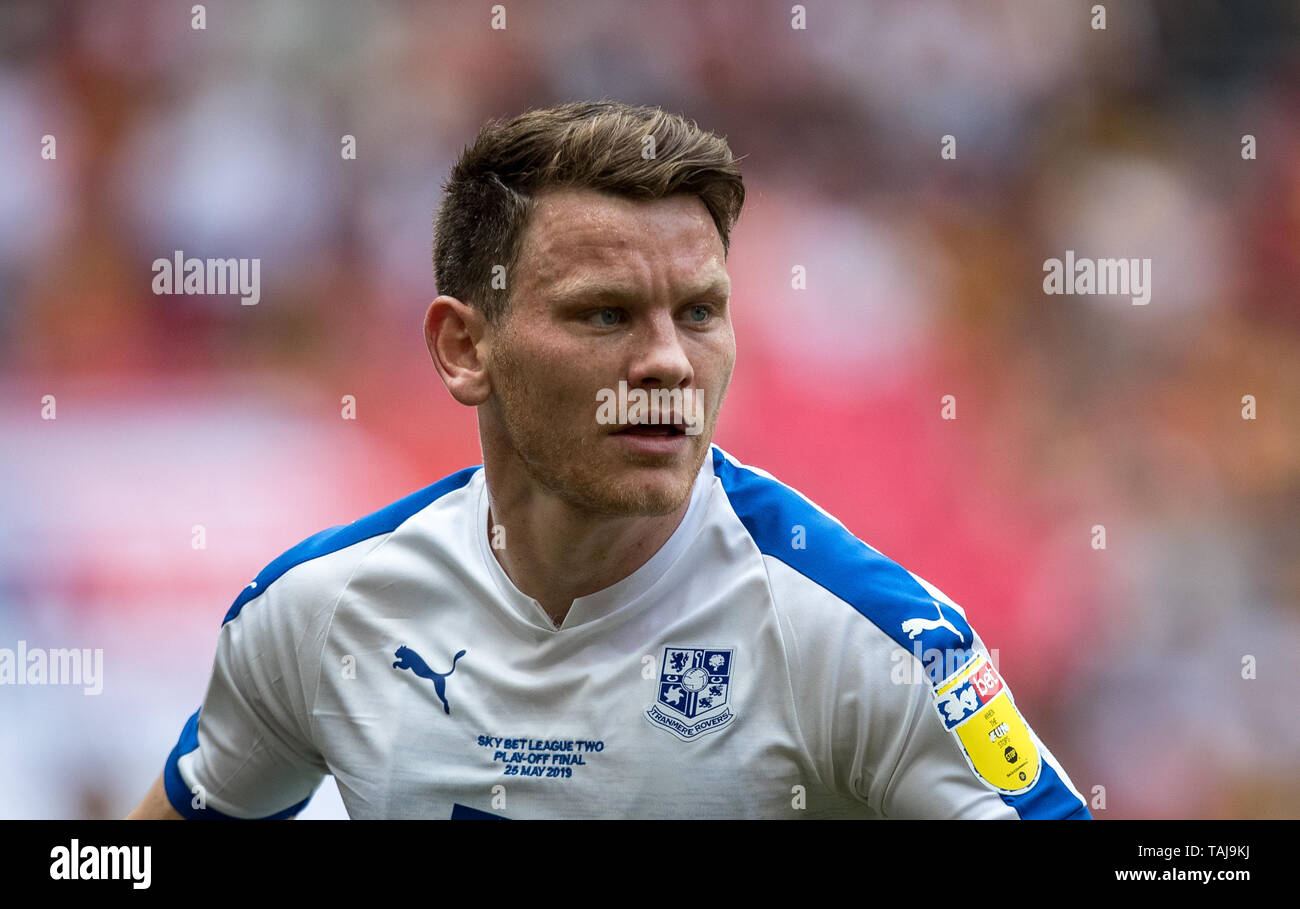 London, UK. 25th May, 2019. Connor Jennings of Tranmere Rovers during the Sky Bet League 2 Play-Off FINAL match between Newport County and Tranmere Rovers at Wembley Stadium, London, England on 25 May 2019. Photo by Andy Rowland. Credit: PRiME Media Images/Alamy Live News Stock Photo