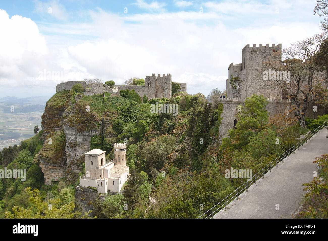 Ruins of the castle in Erice, Italy Stock Photo