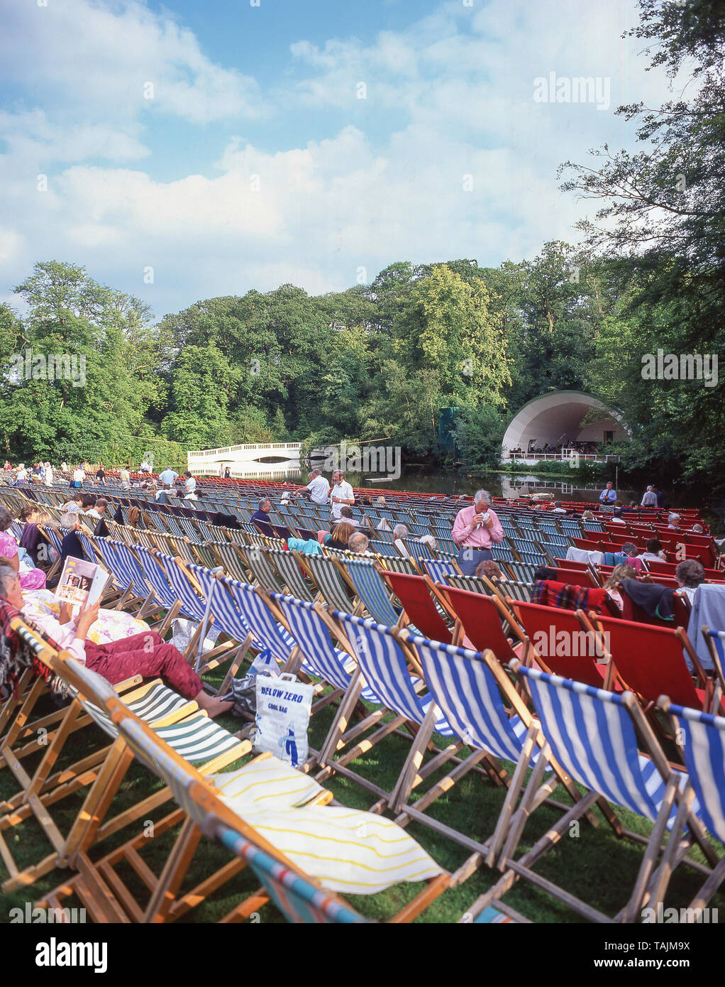 Summer evening classical concerts deckchairs at live by the lake hires