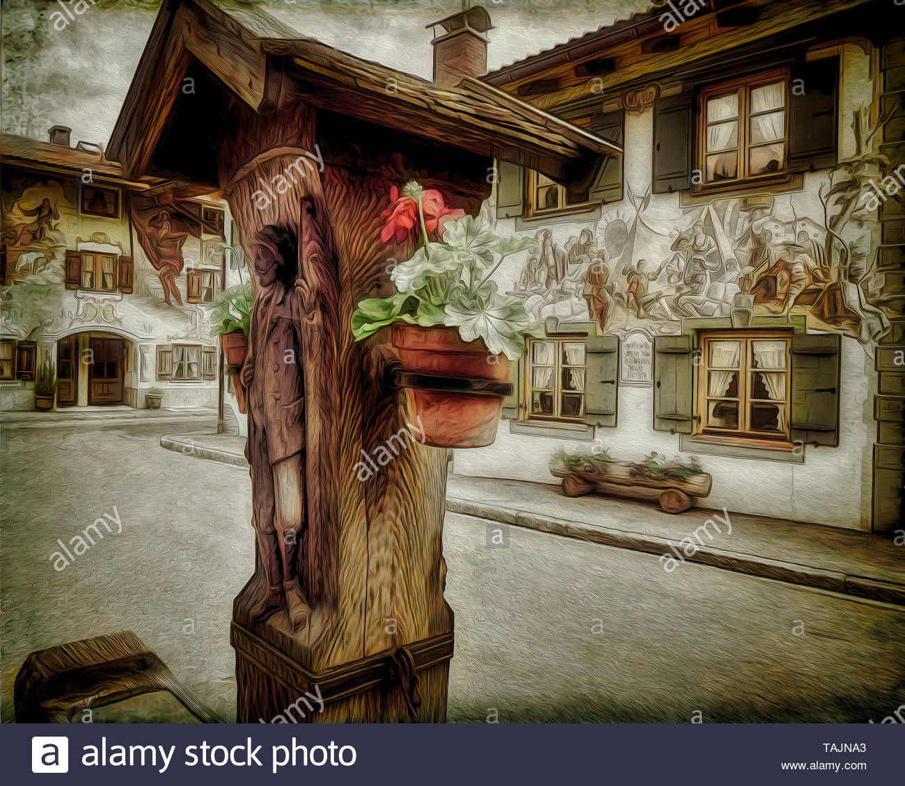 German Romantic Painting Stock Photos German Romantic Painting