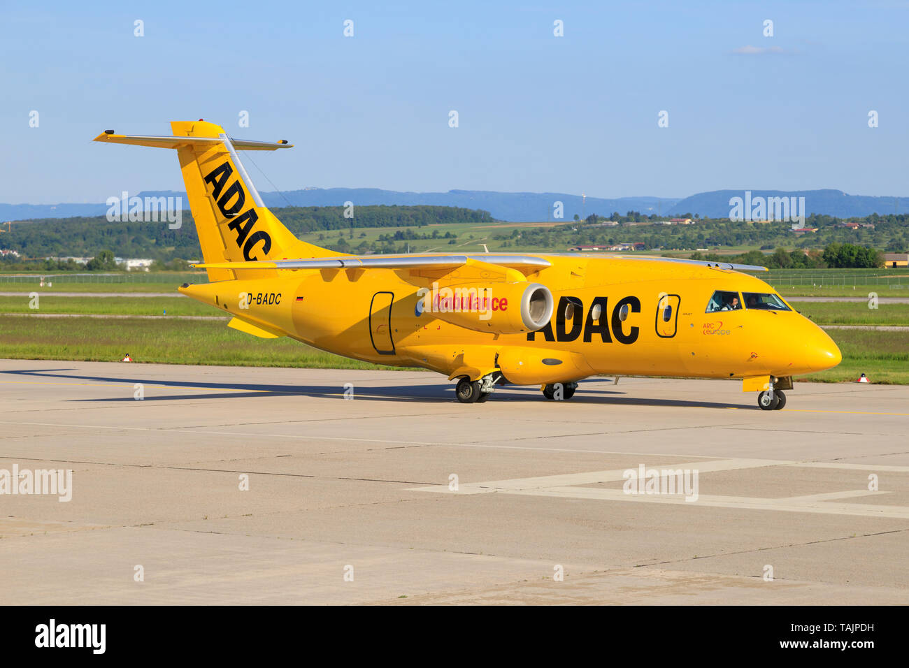 Stuttgart/Germany August 22, 2019:  Donier from ADAC at Stuttgart Airport. Stock Photo