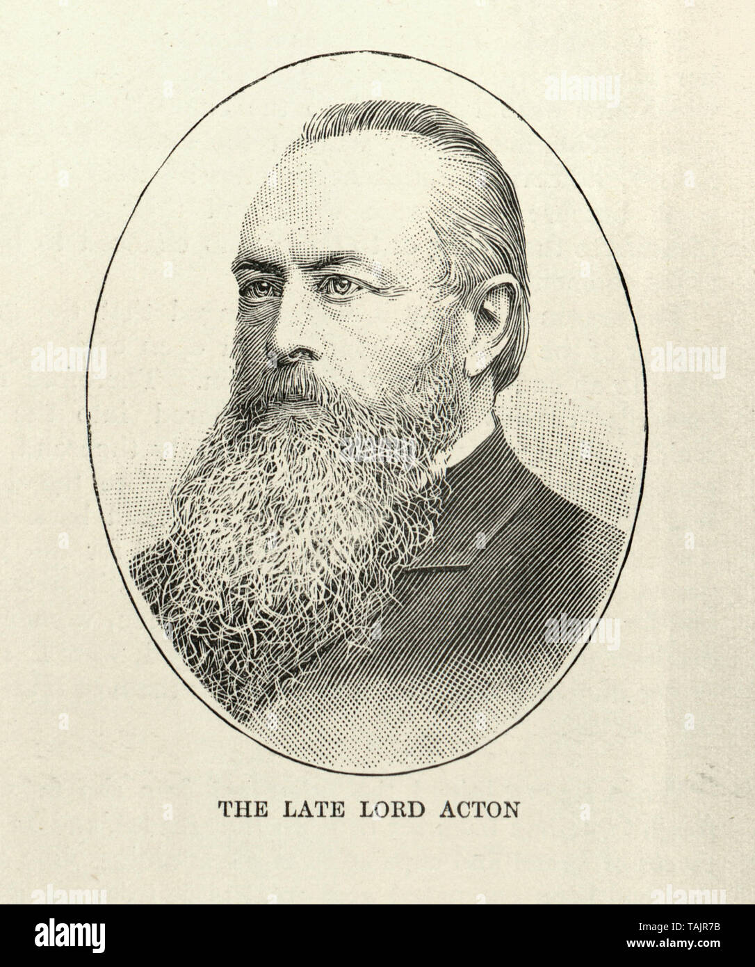 John Dalberg-Acton, 1st Baron Acton (10 January 1834 – 19 June 1902), was an English Catholic historian, politician, and writer. Stock Photo