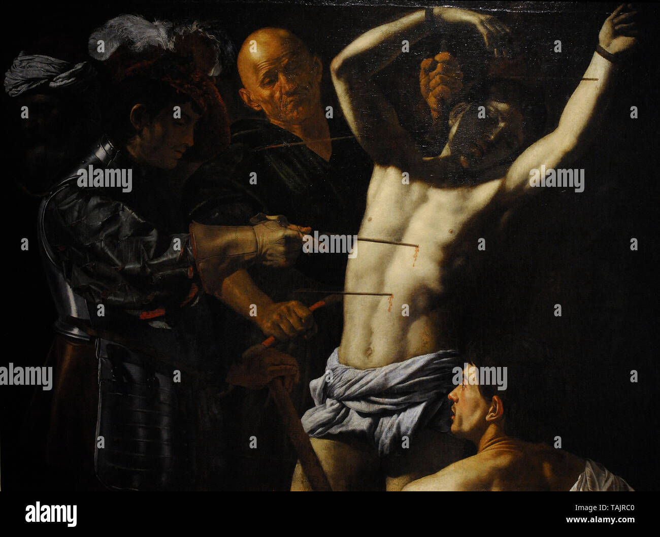 Cecco del Caravaggio (1588-1620). Italian painter. The Martyrdom of Saint Sebastian. National Museum. Warsaw. Poland. Stock Photo