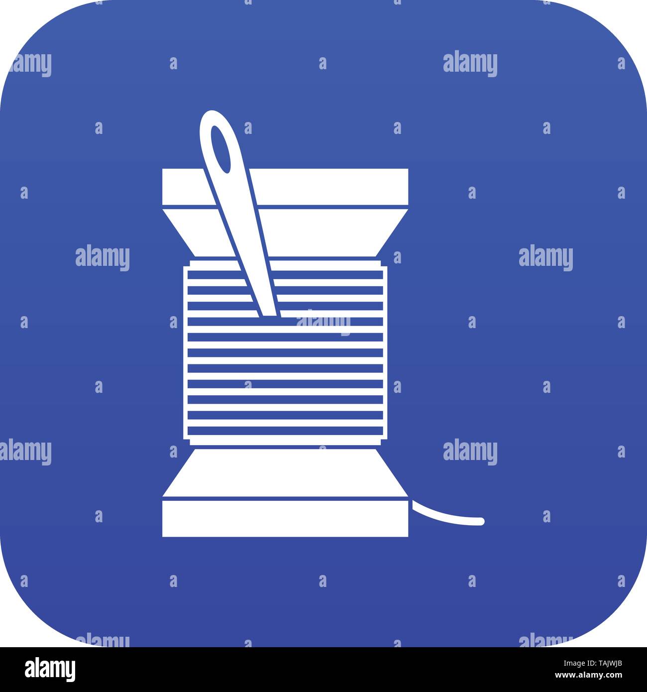 Bobbin of blue thread Stock Vector Images - Alamy