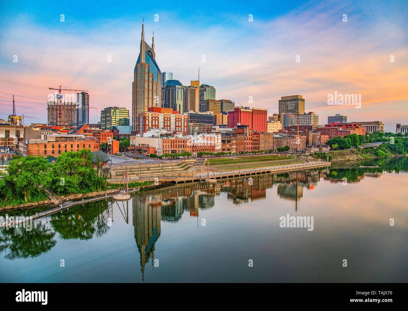 Nashville TN Tennessee Skyline. Stock Photo