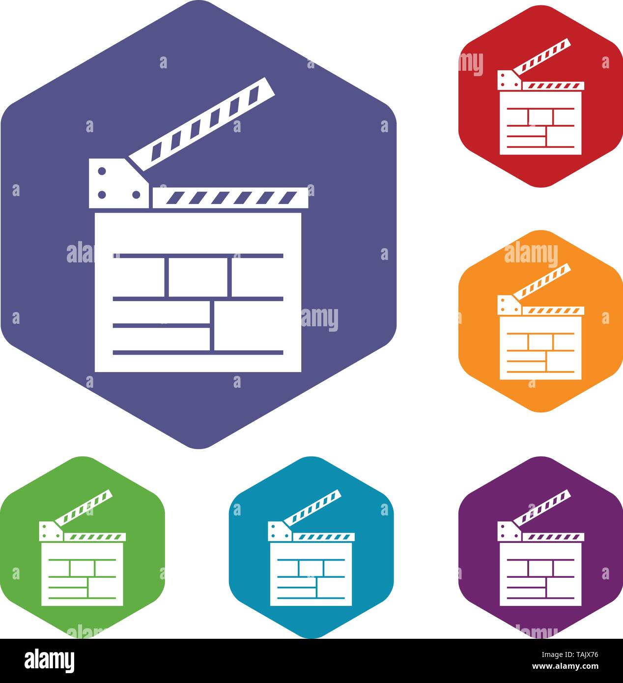 Movie cracker icons vector hexahedron Stock Vector Image & Art - Alamy