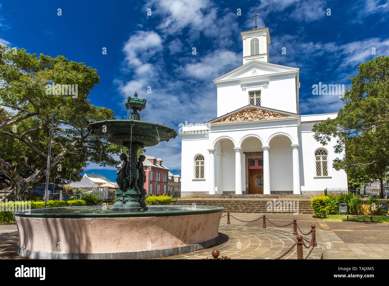 Cathedral of Saint Denis, capitol of La Reunion Stock Photo