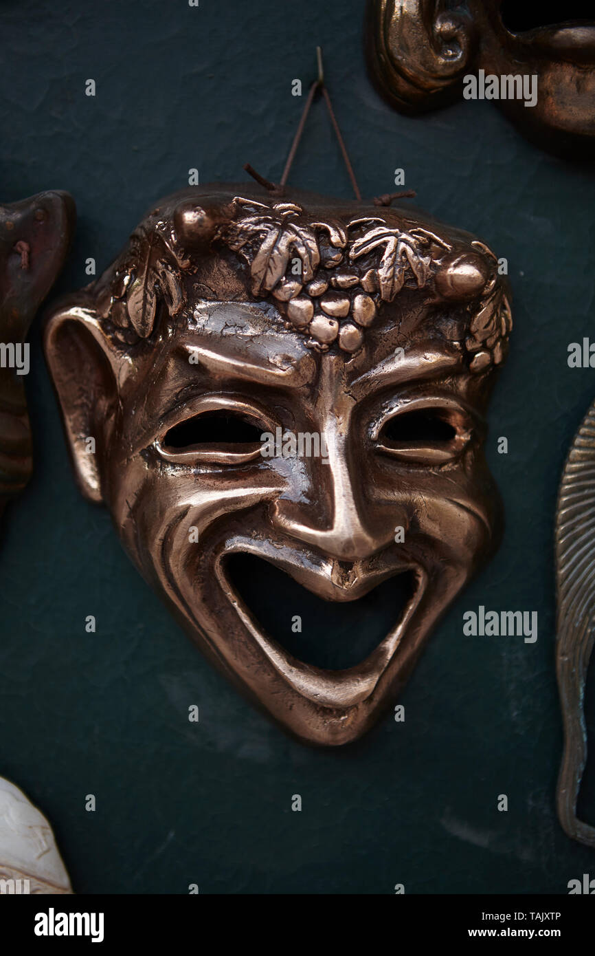 Greek Drama Mask Stock Photo - Alamy