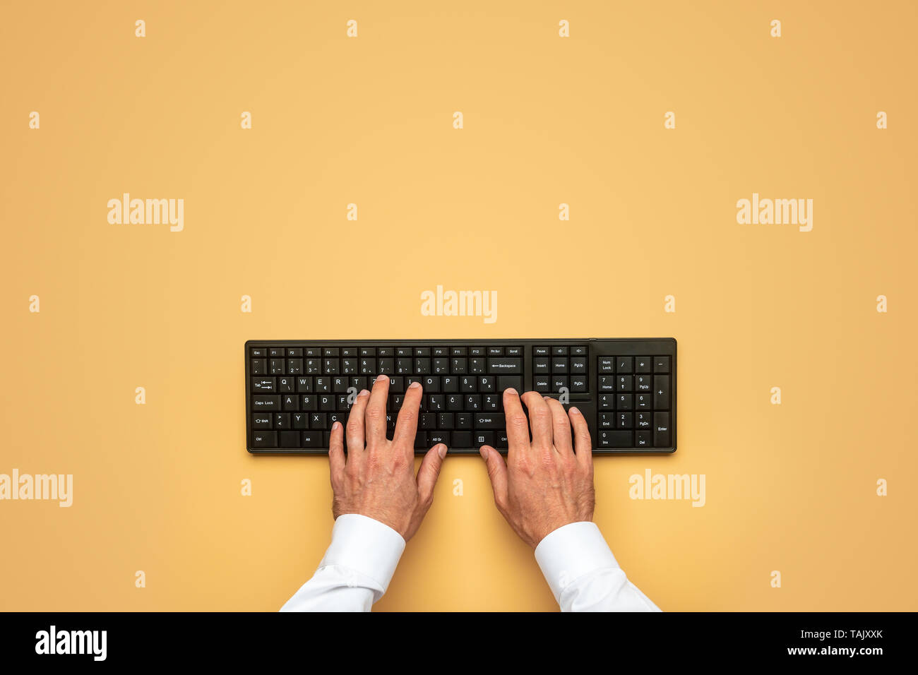 Typing on black computer keyboard hi-res stock photography and images ...