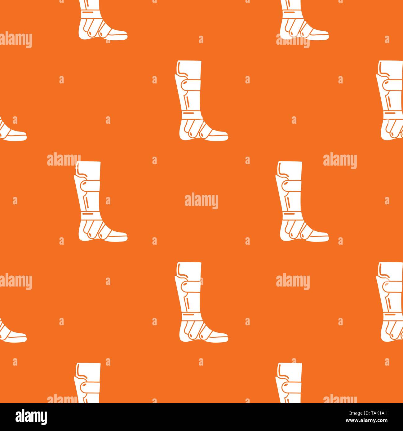 Leg in retainer pattern vector orange Stock Vector