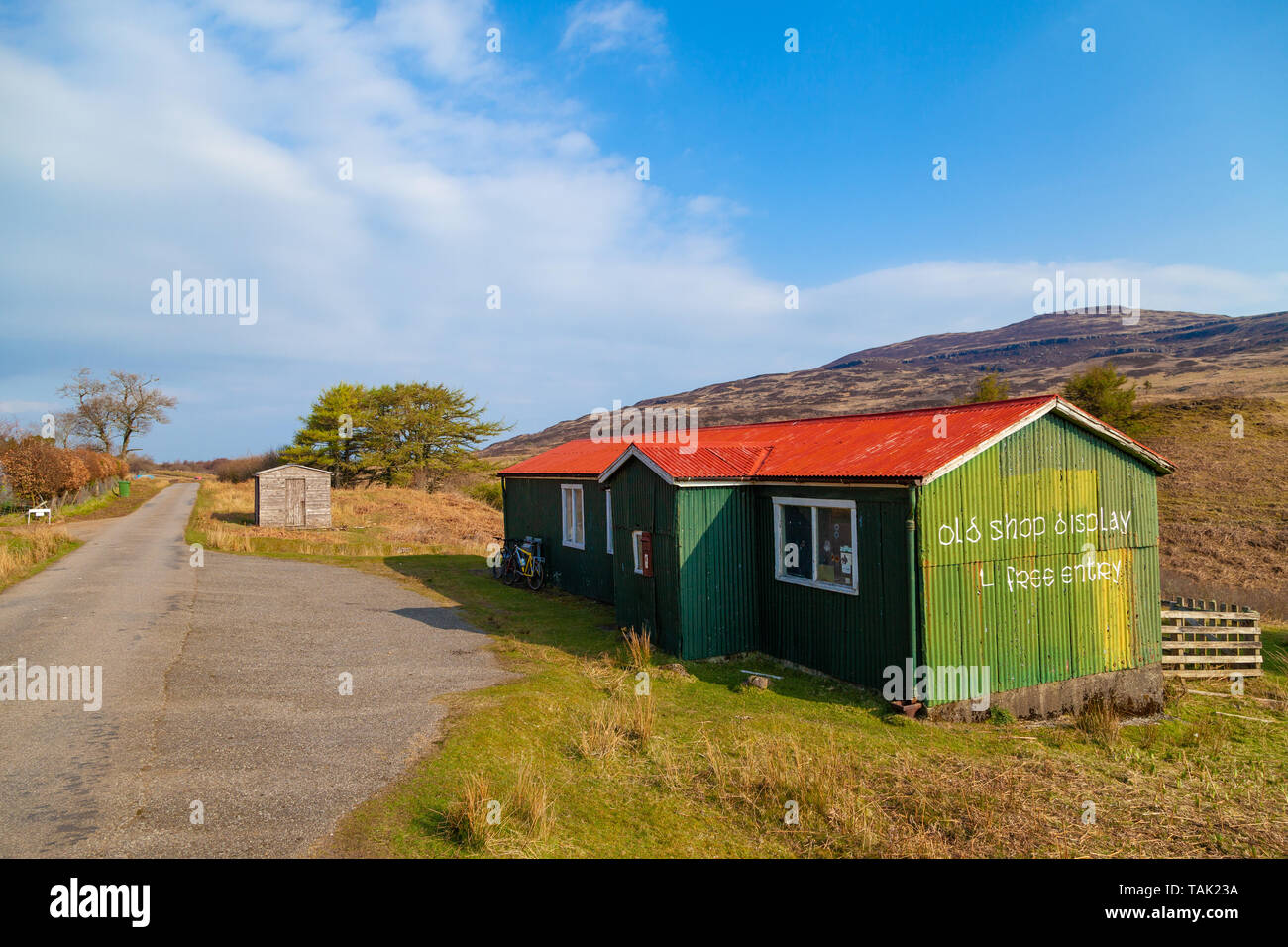 The old shop on the Isle of Eigg which is now an Museum Stock Photo