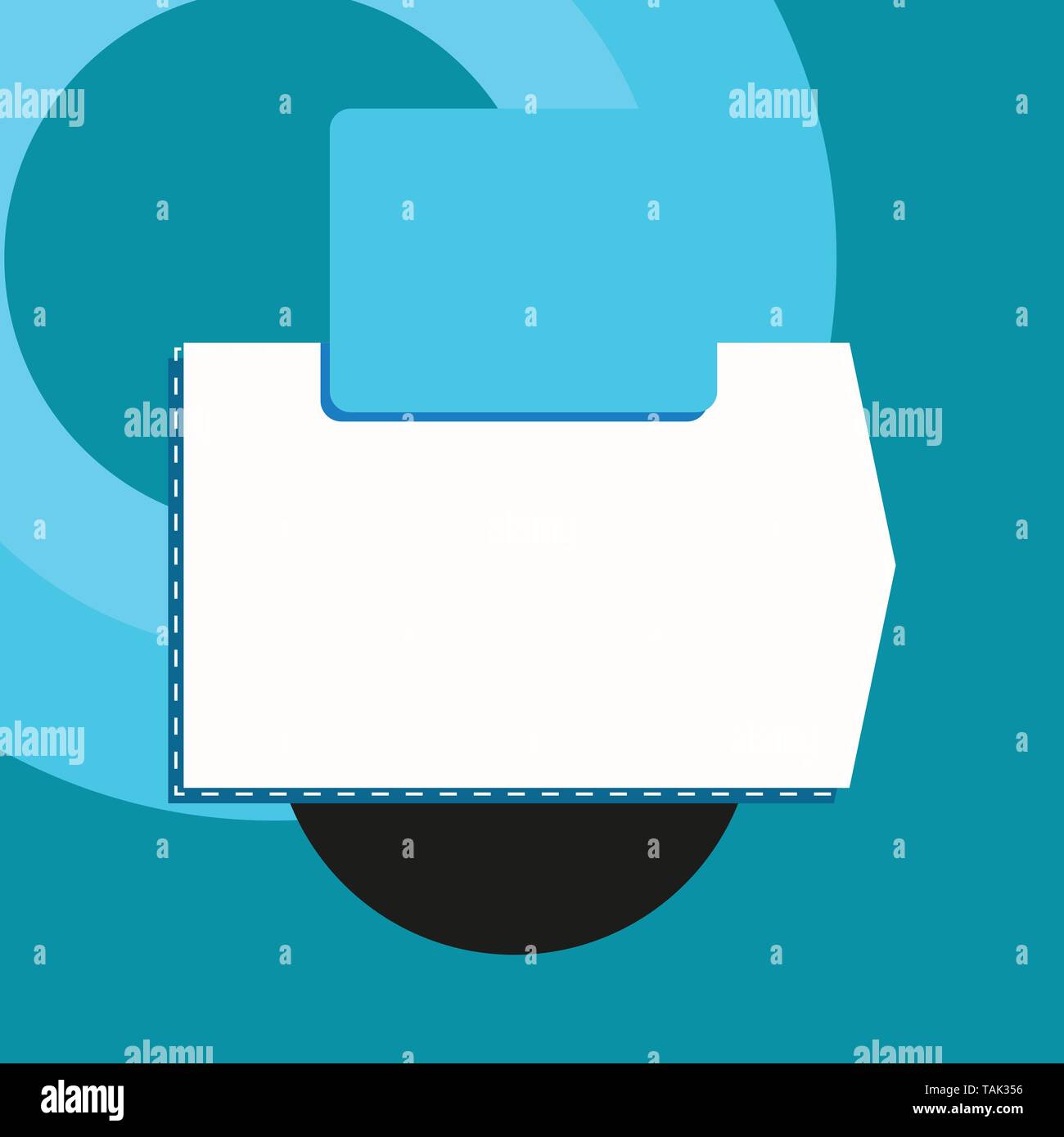 Blank banner rectangle square above semicircle down Geometrical background Stock Vector