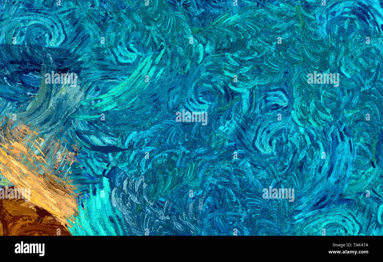 Modern painting wall art decor. Abstract drawing background. Vincent