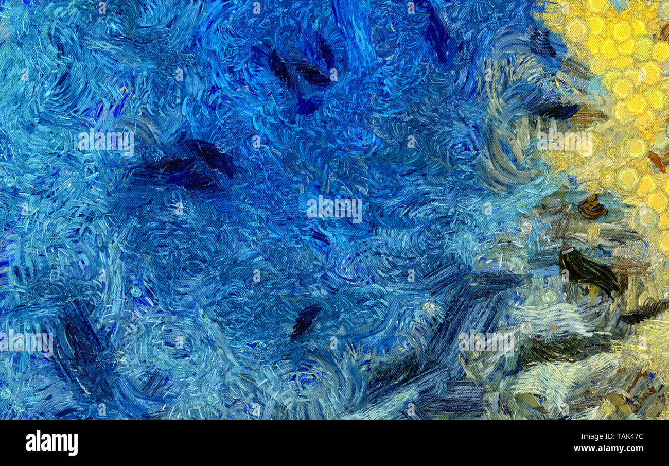 Modern painting wall art decor. Abstract drawing background. Vincent