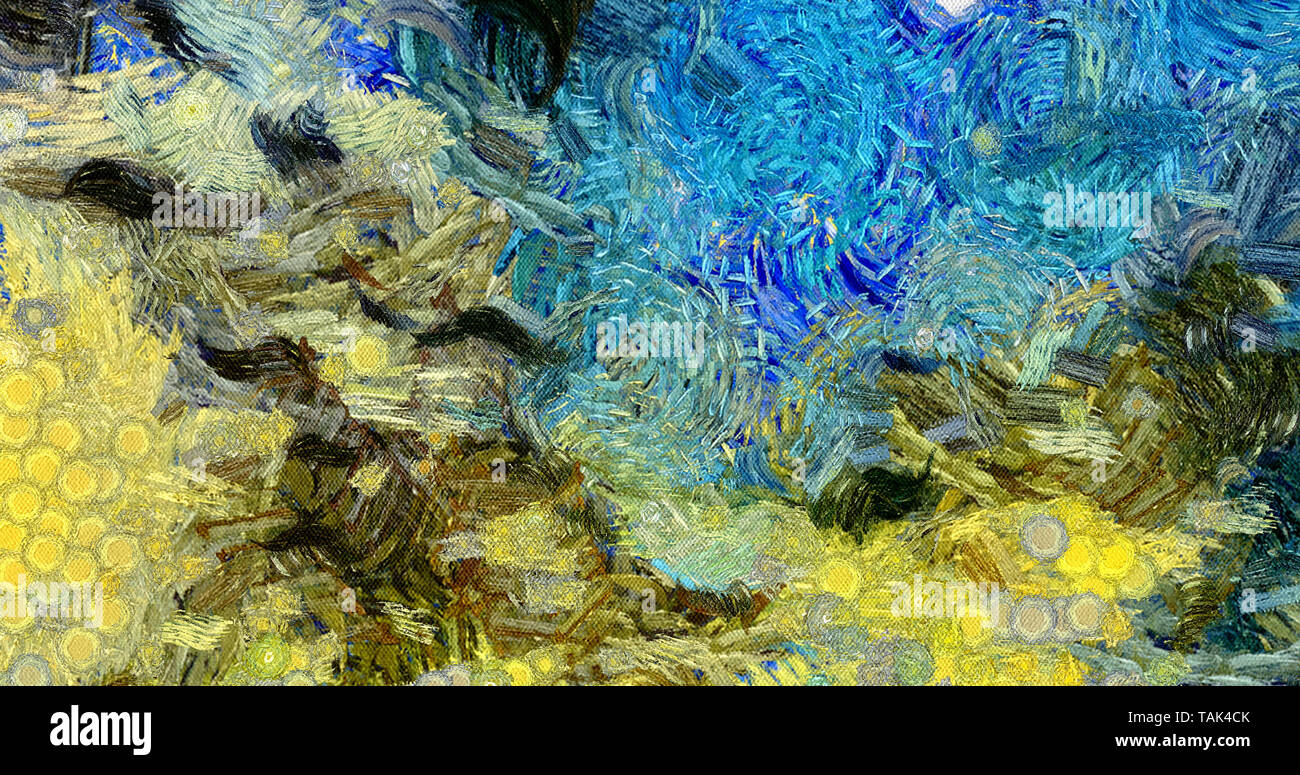 Modern painting wall art decor. Abstract drawing background. Vincent