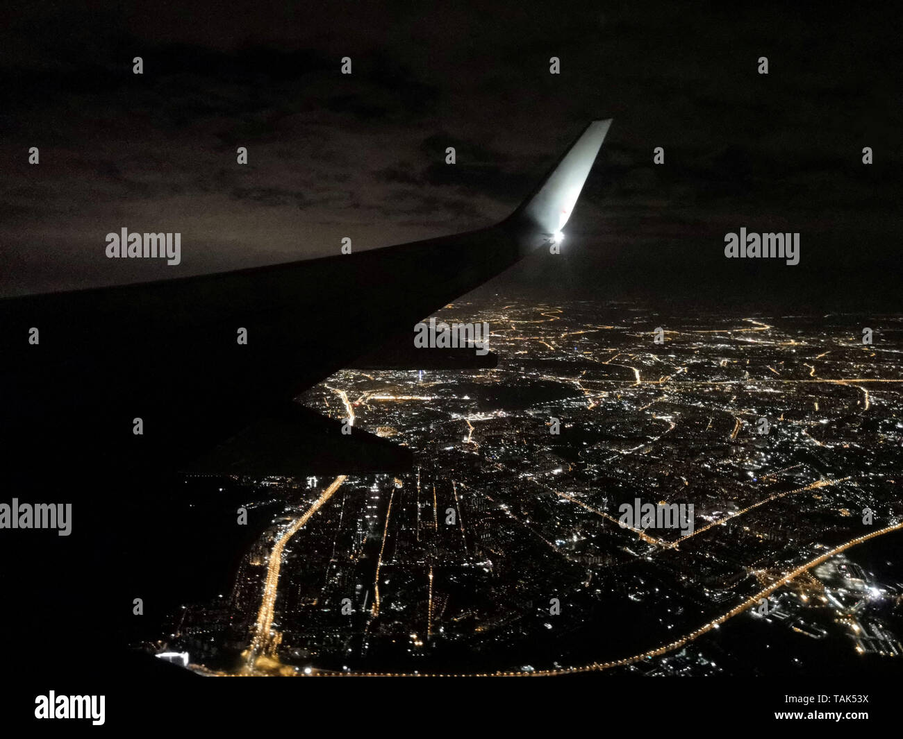 Night flight map hi-res stock photography and images - Alamy