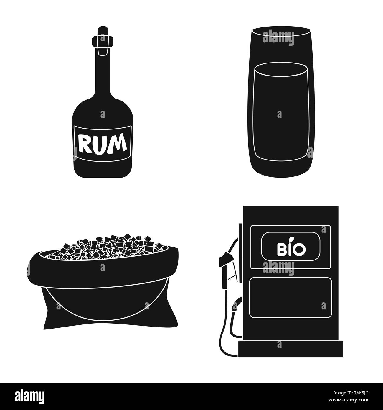 Vector design of sucrose and technology icon. Collection of sucrose and ...