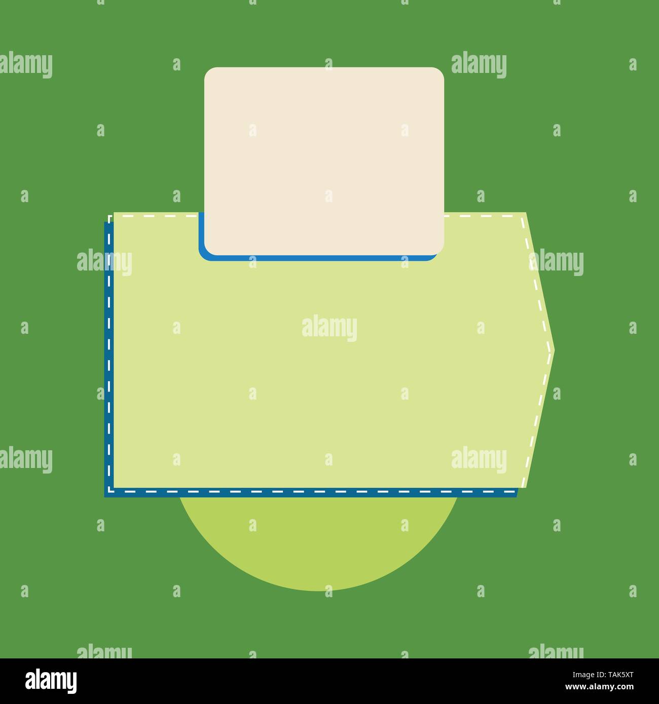 Blank banner rectangle square above semicircle down Geometrical background Stock Vector