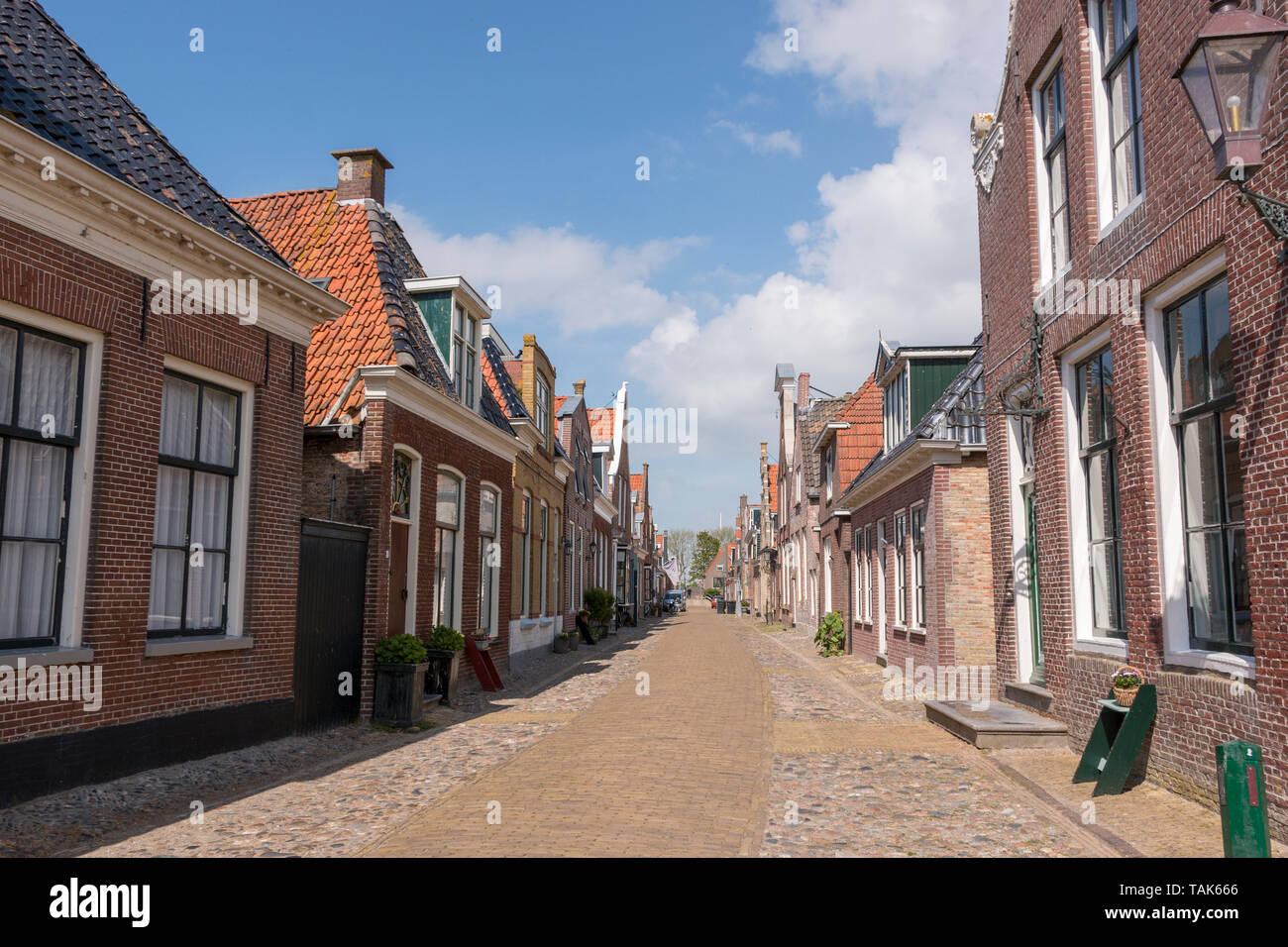 Hindeloopen, one of the eleven cities in the province of Friesland in the North of the Netherlands. A perfect travel destination for peace seekers, na Stock Photo
