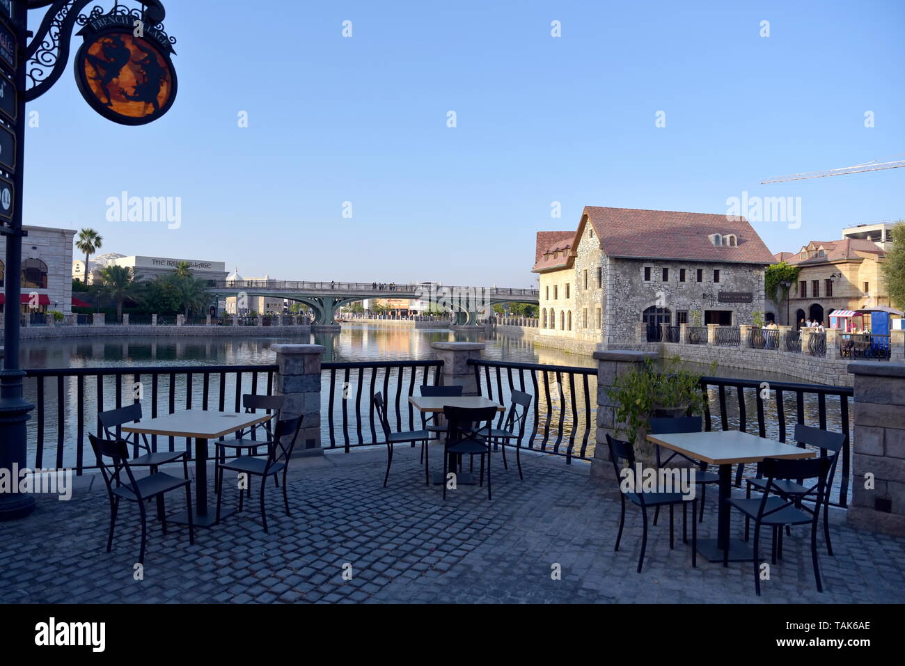 Dubai Parks And Resor Dubai United Arab Emirates May 24 2019 The French Village Area At The Dubai Riverland Included Shops And Restaurants Stock Photo Alamy