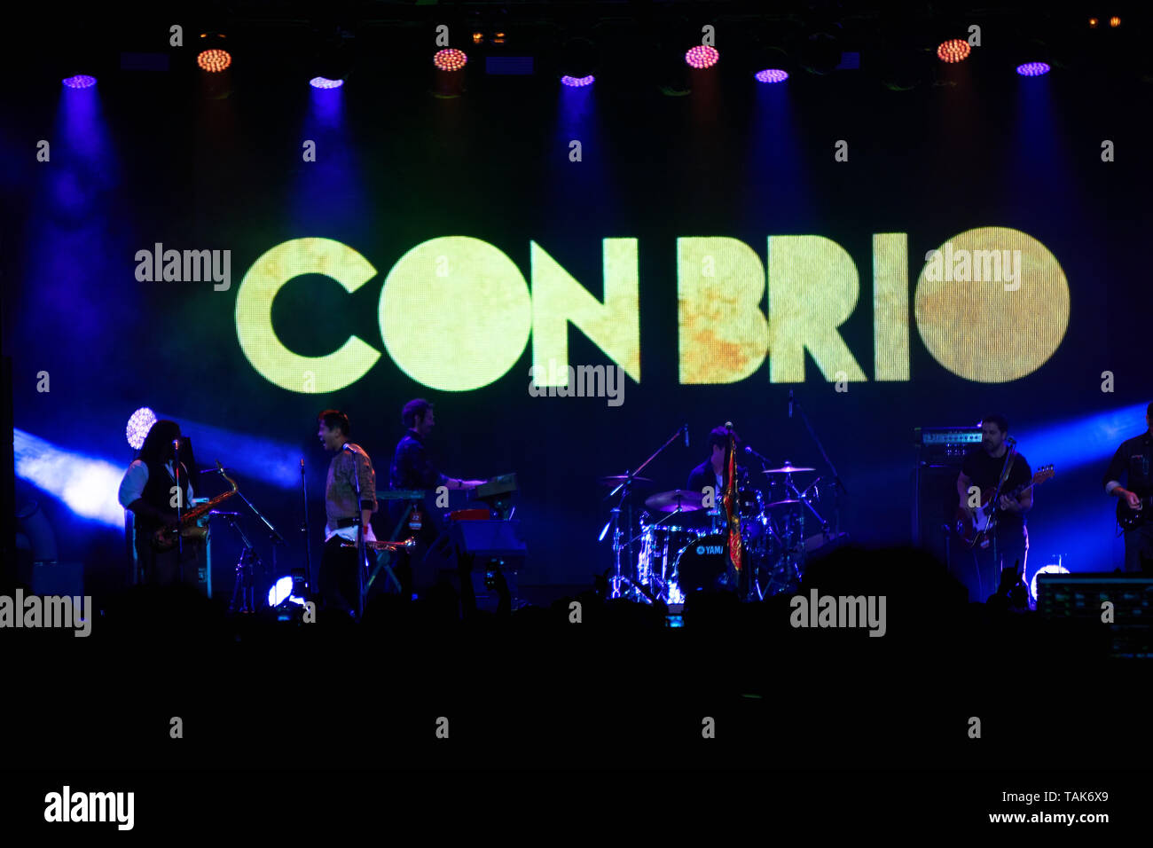 American soul and rock and roll band Con Brio perform live opening night of  Fuji Rock Festival, summer 2016, Red Marquee Stage, Yuzawa, Japan Stock  Photo - Alamy