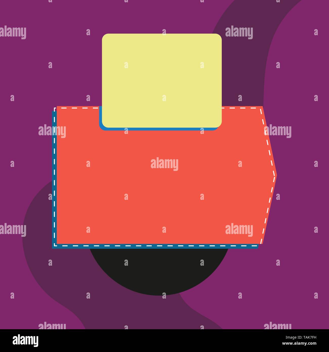 Blank banner rectangle square above semicircle down Geometrical background Stock Vector Image