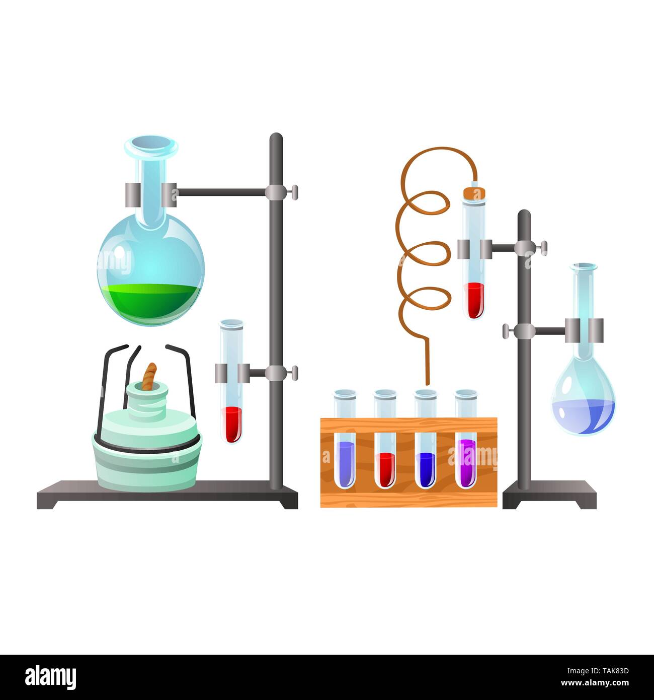 Vials in research lab Cut Out Stock Images & Pictures Alamy
