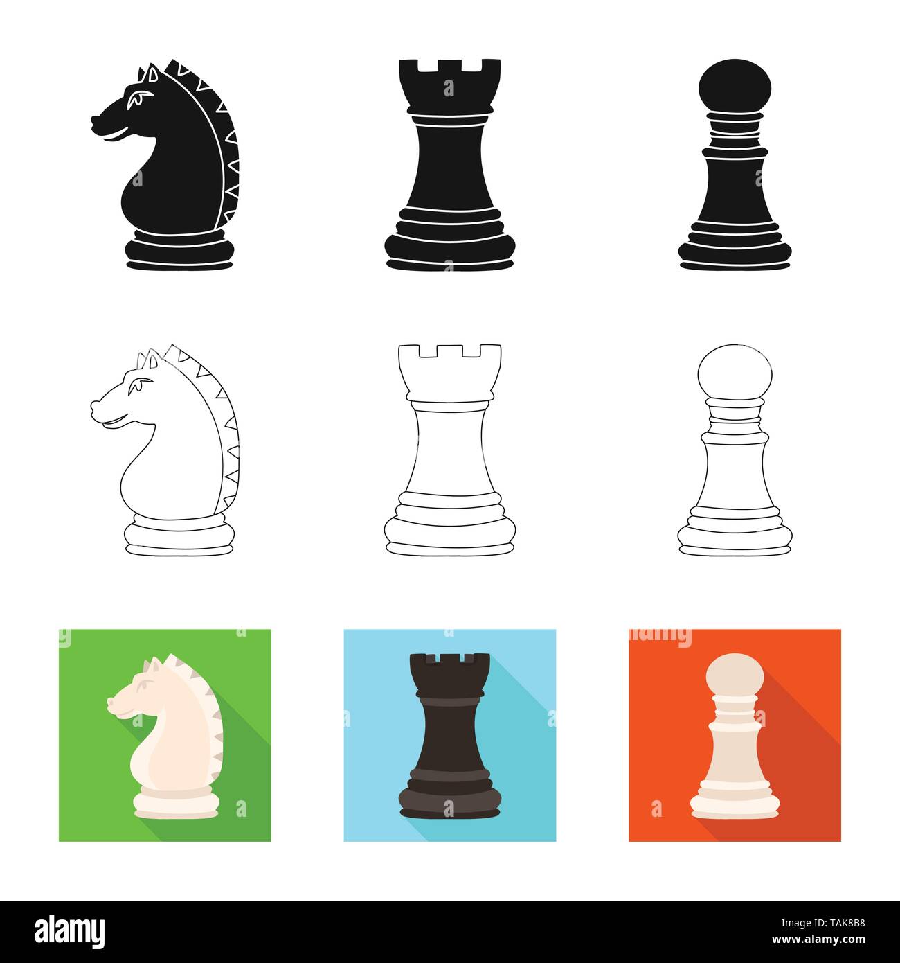 Vector design of checkmate and thin sign. Set of checkmate and target stock vector illustration. Stock Vector