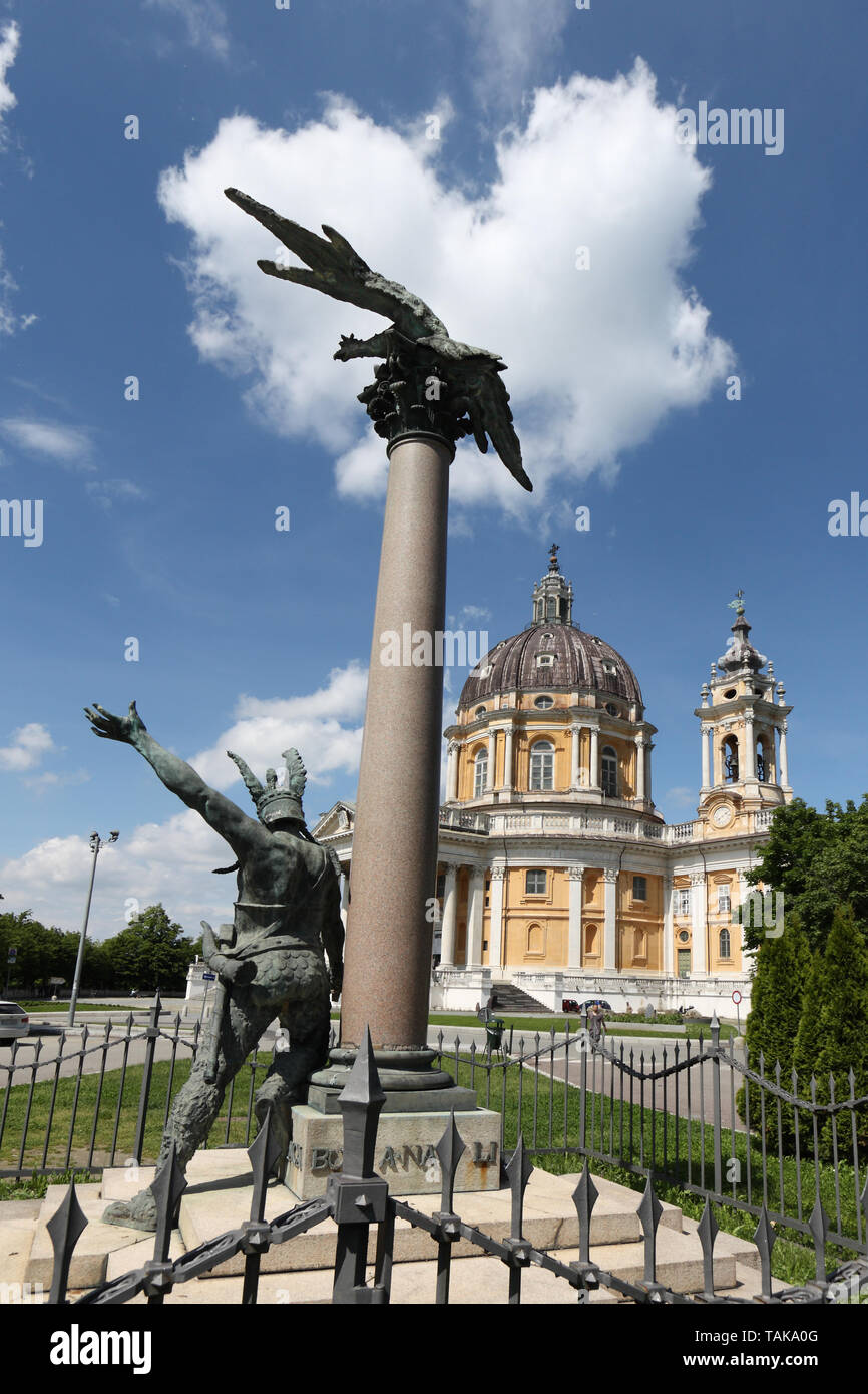 Superga Basilica, Turin, Italy. Stock Photo