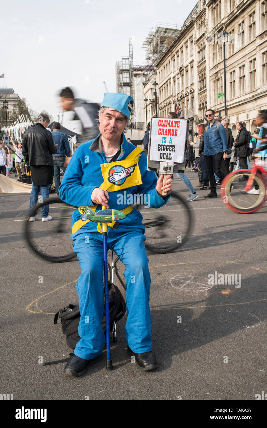 Extinction Rebellion protests in parliament square London. Stock Photo
