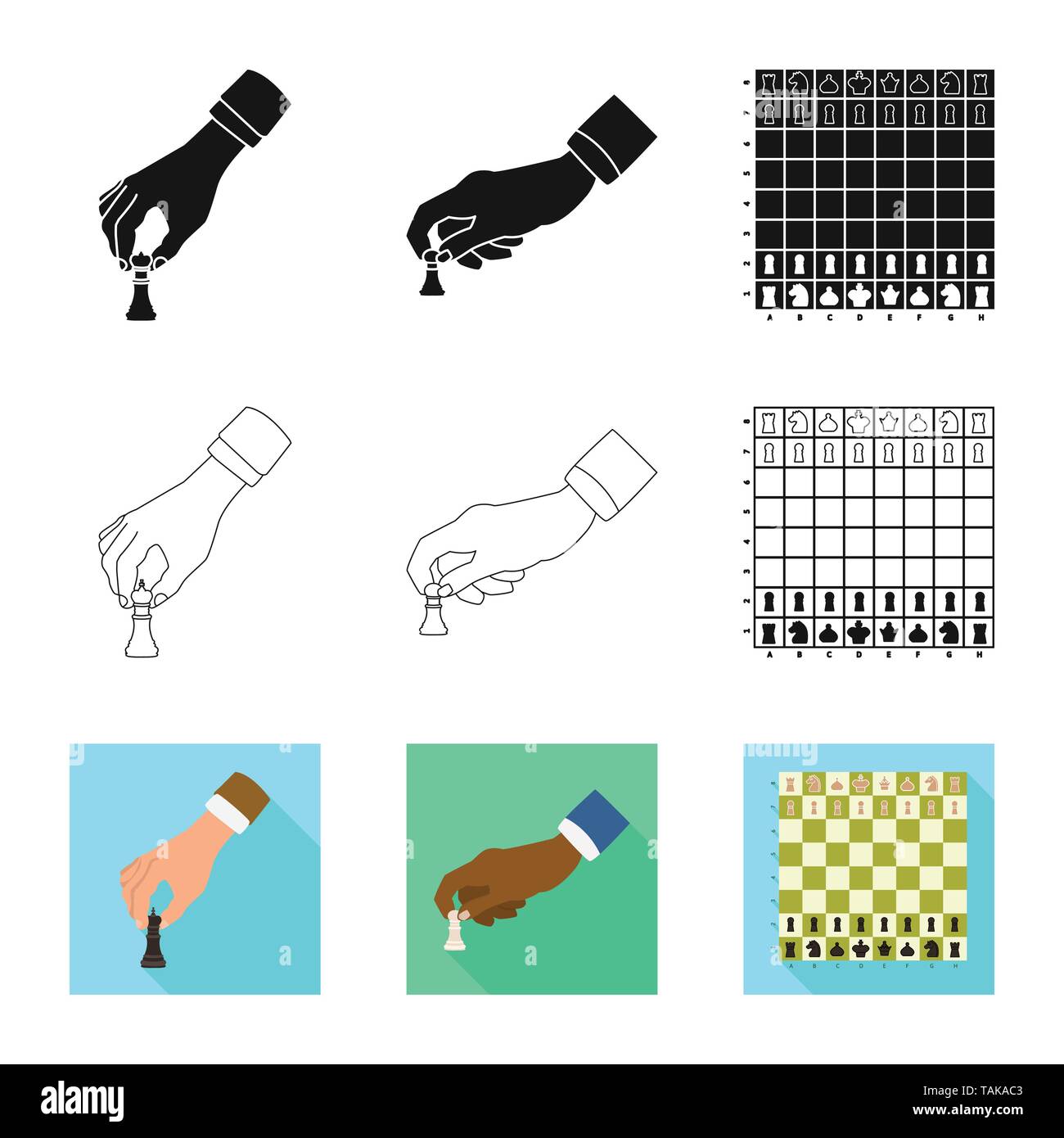 Man playing chess thinking Stock Vector Images - Alamy