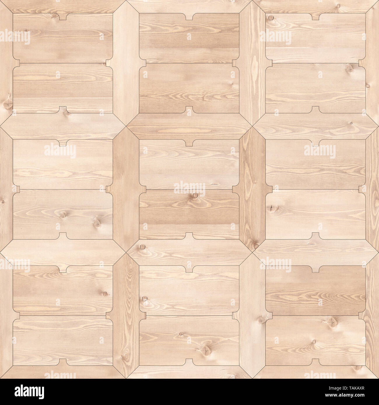 Classic pattern parquet of natural wood seamless texture Stock Photo