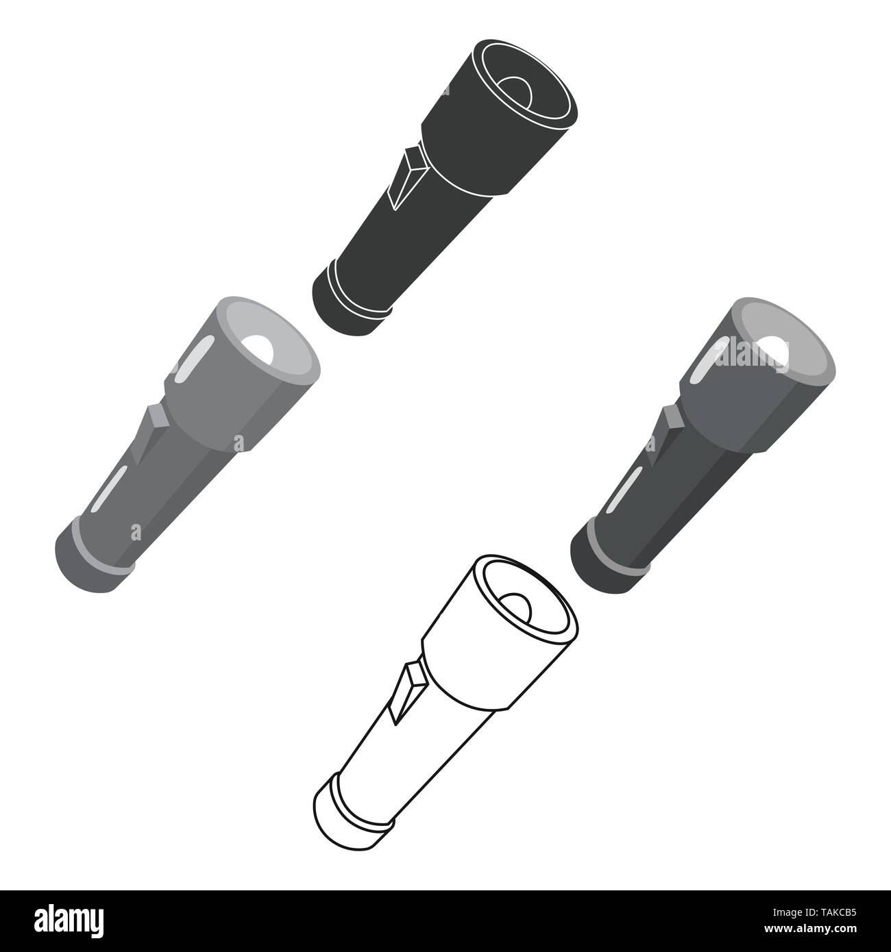 Flashlight icon of vector illustration for web and mobile design Stock ...