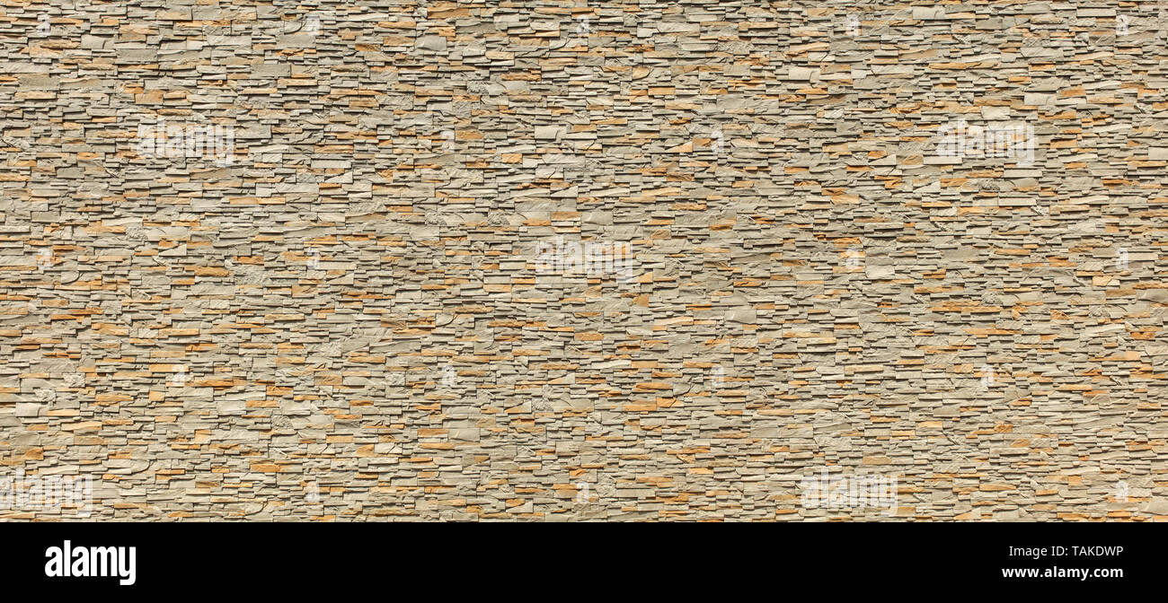 Modern tiled brick stone wall texture, high resolution pattern Stock Photo